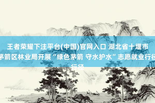 王者荣耀下注平台(中国)官网入口 湖北省十堰市茅箭区林业局开展“绿色茅箭 守水护水”志愿就业行径