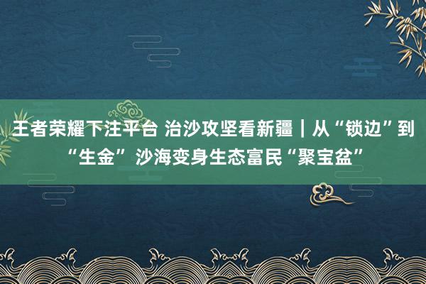王者荣耀下注平台 治沙攻坚看新疆｜从“锁边”到“生金” 沙海变身生态富民“聚宝盆”