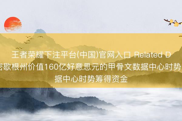 王者荣耀下注平台(中国)官网入口 Related Digital为密歇根州价值160亿好意思元的甲骨文数据中心时势筹得资金